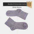 thumbnail image 2 of Cosyfeel® Women Loose Diabetic Socks | 4-Pair Neuropathy Ankle Socks for Ladies | Super Soft Eco-Friendly Thin Bamboo Material | Durable with Seamless Toe and Non-Binding Top | 4 Seasons, 2 of 6