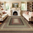 thumbnail image 3 of 5' x 8' Braided Jute Print Area Rug Washable Non-Slip Pet Friendly Carpet with Concentric Design, Stain Resistant for Living Room, Bedroom & Home Office, 3 of 9