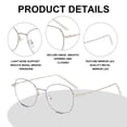 thumbnail image 3 of Computer blue light blocking glasses men and women polygonal UV filter glasses digital screen, 3 of 5