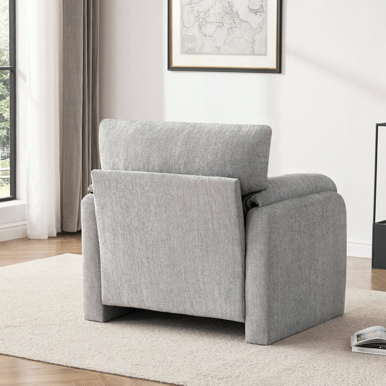 chic  Chenille Oversized Armchair, 38.6'