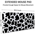 thumbnail image 2 of White Black Cow Pattern Desk Pad, Personalized Desk Mat, Cow Print Desk Mat, Cute Desk Pad, Extended Gaming Mouse Pad (35.5x15.7 in), Large Non-Slip Rubber Base Mousepad with Stitched Edges, 2 of 6