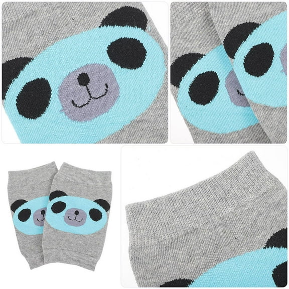 Soimiss 2 Pairs Childrens Knee Pads Assorted Color Breathable Anti-slip Indoor Activities