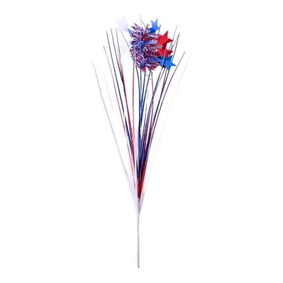 LOWLHOME 4th of July Stems Picks for Vase Filler,Star Firework Artificial Branches Independence Day Decoration,Nationals Day Party Home Decor Red White And Blue Party,(17 in 1pc)