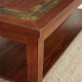 thumbnail image 4 of Davenport Table Basse avec Incrustation de Pierre Finition Cerisier Brun, 4 of 8