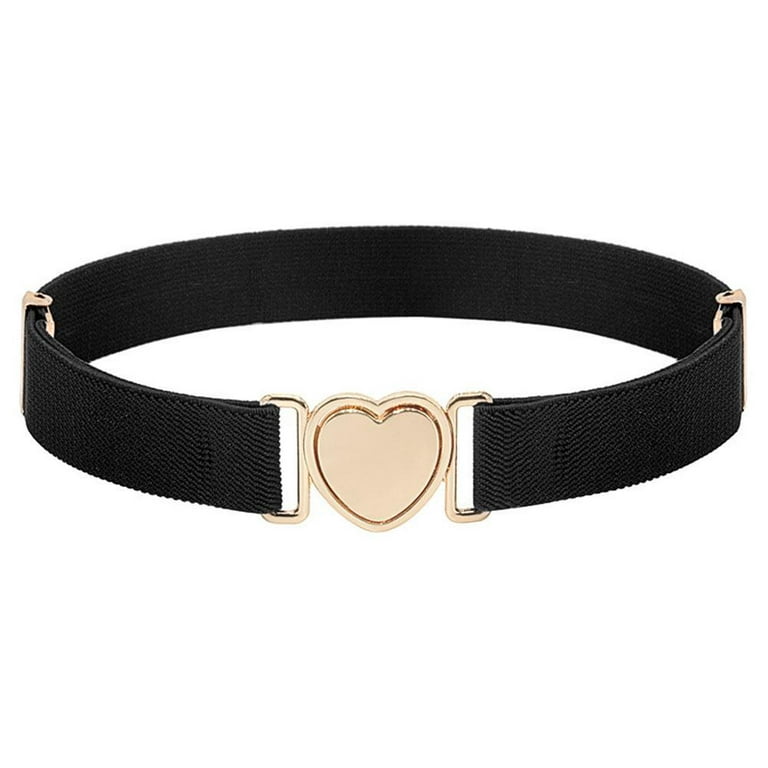 Children Faux Leather Belt Kids Cute Simple Heart Buckle Belts For Girls  Waistband Love Heart Buckle Waist Belt S2D2 