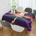thumbnail image 2 of Yayeee Tablecloths 54" x 54" Rectangle Wrinkle Resistant Party Table Cover, Neon Road, 2 of 8