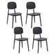 thumbnail image 1 of Set 4 Sillas de Comedor TOP LIVING de Plástico Respaldo Ovalado Negro, 1 of 8