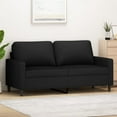 thumbnail image 1 of vidaXL 2-Seater Sofa Black 140 cm Velvet, 1 of 5