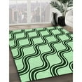 thumbnail image 3 of Ahgly Company Machine Washable Indoor Rectangle Transitional Mint Green Area Rugs, 4' x 6', 3 of 7