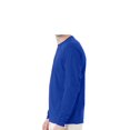thumbnail image 3 of Hanes Essential Long Sleeve T-Shirt, Men's Crewneck Classic Fit Tee, Deep Royal 3XL, 3 of 5