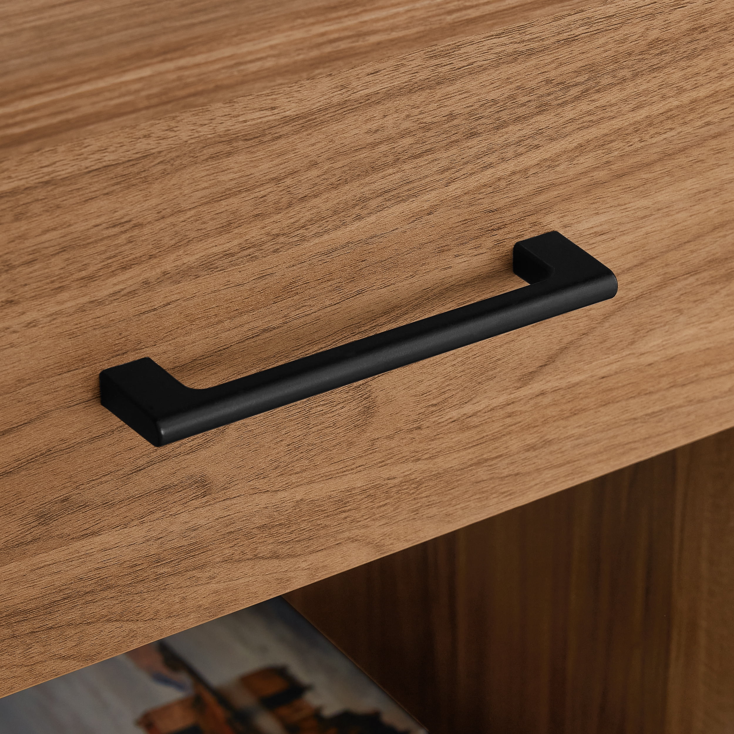 Mainstays Hillside Nightstand with Drawer, Walnut Finish