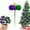 Multicolor#3, variant on Christmas Ball Flower Branch Cutting | Festive Multicolor & Green Plastic Trident Ornament | Holiday Party Centerpiece Décor | 19.5x2.5cm | Single Pack