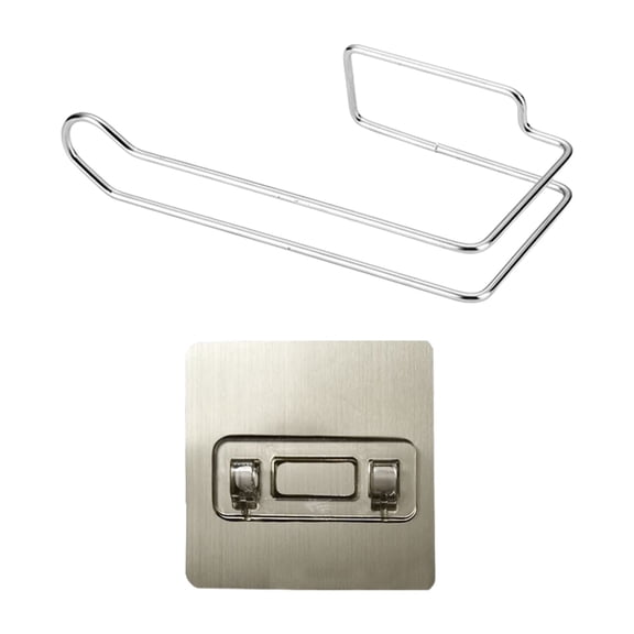 Toilet Paper Holder, Self Adhesive Toilet Paper Holder Wall Mount for Bathroom, Stainless Steel Toilet Paper Roll Holder Stick On Wall, No Drilling, 1 Pcs, 7.28x3.54"