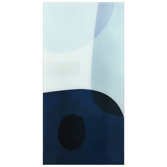 "Gold Monde II A" Frameless Free Floating Reverse Printed Tempered Art Glass Wall Art