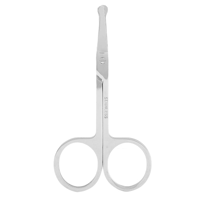 Beauty Tools, Sturdy Easy To Clean Round Nose Hair Scissors Stainless Steel Cute for Triming the Hair