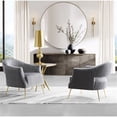 thumbnail image 2 of American Eagle Furniture Velvet Accent Chair in Gray, 2 of 3