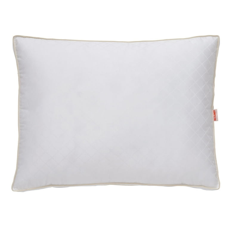 CosmoLiving Diamond Luxe Gusset Pillow, White, Standard