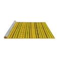 thumbnail image 2 of Ahgly Company Machine Washable Indoor Round Abstract Yellow Modern Area Rugs, 3' Round, 2 of 4