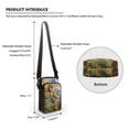 thumbnail image 6 of HELLHERO Rooster Train Pattern Design Underarm Shoulder Bag with Double Deck Crossbody Bag Stylish Polyester, 6 of 7