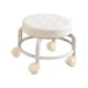 thumbnail image 2 of Silla giratoria con asiento bajo con ruedas, taburete de pedicura pequeño, resistente y resistente, 360 grados Caqui, 2 of 9