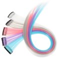thumbnail image 4 of Miangastore Extensions de Cheveux Colorées Menthe Bleue Cheveux Raides Femmes 15 Pcs, 4 of 9