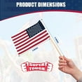 thumbnail image 4 of Super Tough American Flag | 0.67x1 FT Outdoor USA Flag | 24" Standard Wooden Stick & No Spear Tip | 8x12in Most Durable Cotton US Stick Flag | All-Weather Flags | 25 Pack, 4 of 7