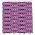 thumbnail image 3 of Stripes Shower Curtain, Triangles Rhombuses and Lines Abstract Geometric Illustration, Fabric Bathroom Set with Hooks, 69W X 75L Inches Long, Violet Blue Dark Coral White, by Ambesonne, 3 of 3