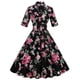thumbnail image 4 of Vestidos Para Mujer Vestidos Midi Trendy Retro Casual Pullover Estampado Floral Erógeno Vestido Largo de Manga Corta Odeerbi ODB162784, 4 of 6