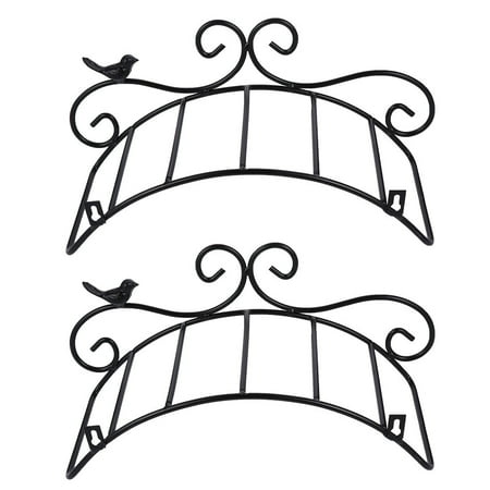 

2pcs Wall Mounted Garden Hose Storage Holder Hanging Hose Storage Rack (Black)