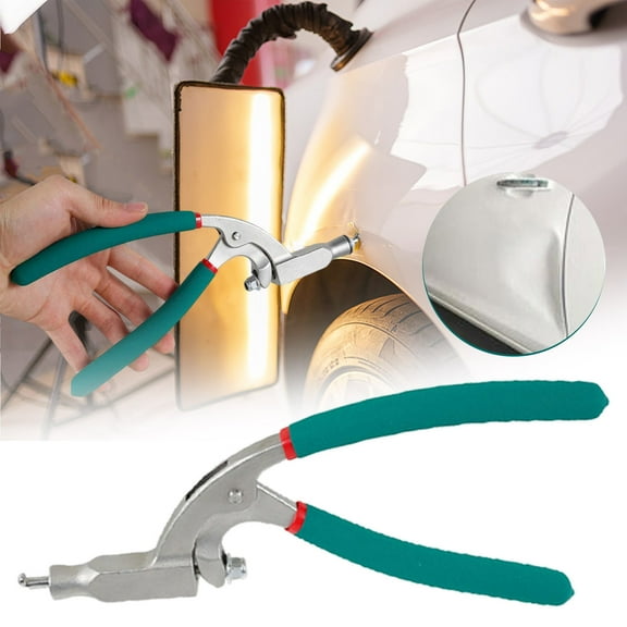 Mineart Paintless Dent Repair Kit Car Door Fender Edge Repair Tool Auto Body Pliers Heavy Duty Car Door Panel Fix Tool Portable Metal Crimp Vise Car Fender Panel Leaf Edge Pliers Repair Tools