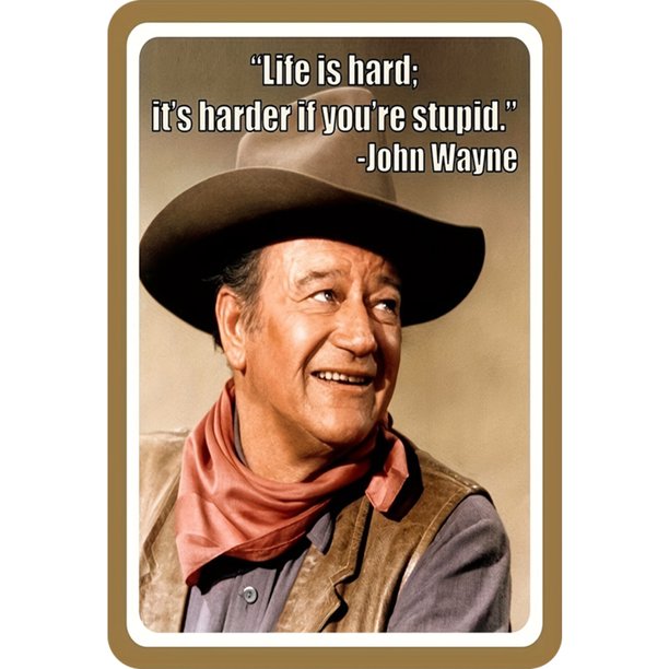 Placa Metal Vintage Actor John Wayne Pintura Hierro Rectangular Arte Pared 30x40cm