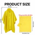 thumbnail image 3 of AUQ 2Pcs Rain Poncho Multi-Weather Taffeta Fabric Rain Ponchos for Adults,Comfortable Wide Upgrade Version Ponchos Adult for Urban Adventures,Yellow, 3 of 4