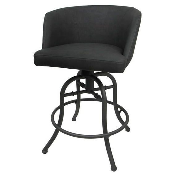 Swivel Tilt Metal Bar Stool 30" Joey - Moonstone - Grey