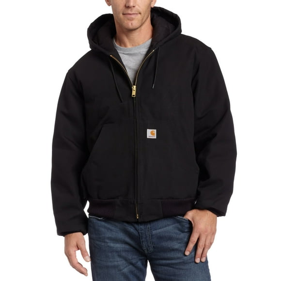 Carhartt Men's Quilted Flannel Lined Duck Active Jacket J140,Black,Large