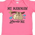 thumbnail image 4 of Inktastic My Mawmaw Loves Me with Sloth and Hearts Boys or Girls Baby Bodysuit, 4 of 5