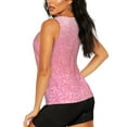 thumbnail image 4 of Picia Sparkly Glitter Pattern Women's Workout Tank Top,Breathable Activewear,Slim Fit Athletic Top,Versatile Workout Moisture-wicking top-XX-Large, 4 of 9