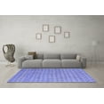 thumbnail image 3 of Ahgly Company Machine Washable Indoor Square Abstract Blue Contemporary Area Rugs, 7' Square, 3 of 4
