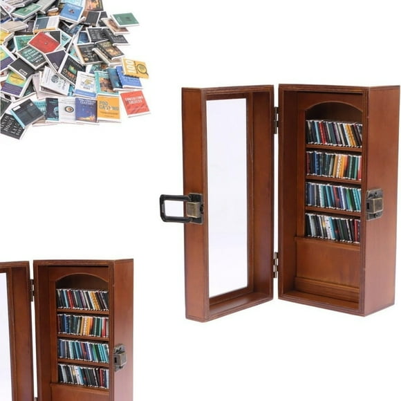 Anxieties Bookshelf Shake Your An Xiety | Miniature Wooden Bookshelf | Shake Bookshelf Shake Your An Xiety | Miniature Book Display Case Cabinet For Book Lovers And Anx,Decoration*1 Clearance