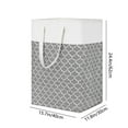 thumbnail image 3 of Guanhe Laundry Hamper, Large Waterproof Cotton Fabric Laundry Baskets with 2 Handles - 24"Hx 12"Wx 12"L - Dirty Clothes, Kids Baby Toys Organizer (Square), 3 of 6