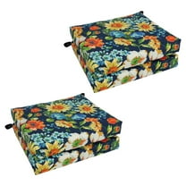 Blazing Needles Outdoor Chair Cushion, 20" x 19", Alfinia Fresco Caspian 4 Count