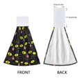 thumbnail image 3 of Haosy 2 Pack Kitchen Wash Cloths with Hanging Loops Absorbent Absorbent Quick Drying Hand Towels, Cartoon Black Cats, 3 of 7