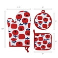 thumbnail image 7 of REGALWOVEN Oven Mitts and Pot Holders Sets of 6, Kitchen Oven Gloves, Heat Resistant Oven Mitts and Pot Holders for Kitchen Red 11x7.1inch, 7 of 7