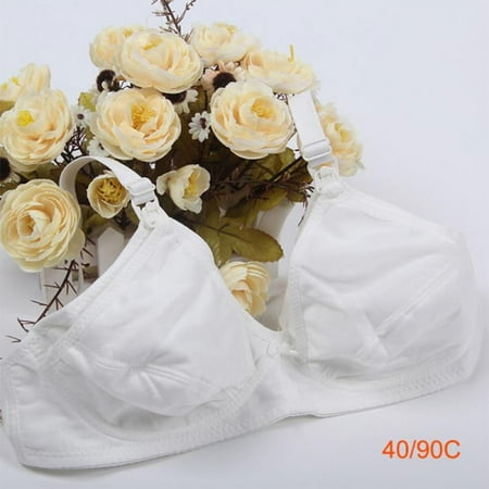 JANDEL Women Nursing Maternity Bras Breastfeeding Bra Cotton Chest Sizes  White 40/90C