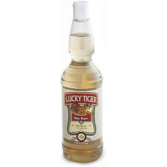 Lucky Tiger Barber Shop After Shave Bay Rum, Bay Rum 16 oz (Pack of 2)