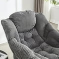 thumbnail image 6 of Jopath Lazy Chair with Ottoman, Accent Chair with Armrests and a Side Pocket, Leisure Upholstered Sofa Chair for Living Room Bedroom Office and Reading Room Grey, 6 of 9