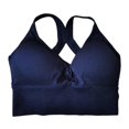 thumbnail image 3 of Thinsony Supportive Sports Bra Yoga Crop Top Vest for Workouts Blue M 1Set, 3 of 6