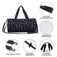 thumbnail image 3 of Lafuoo Colorful Insects Pattern Round Duffel Bag with Adjustable and Detachable Shoulder Strap Sports Gym Bag for Travel, Business, Sports-One Size, 3 of 6