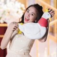 thumbnail image 3 of 1pc Cartoon Simulation Adorable Duck Single-Shouder Bag Plush Backpack (White), 3 of 3