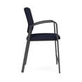thumbnail image 2 of Newport Reception Waiting 24.5" Hip Chair / Charcoal Steel / Navy Blue, 2 of 5