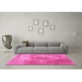 thumbnail image 3 of Ahgly Company Indoor Round Abstract Pink Contemporary Area Rugs, 6' Round, 3 of 4